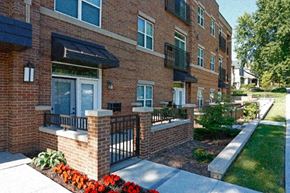 Rochester apartment for rent - Backside of building with patio