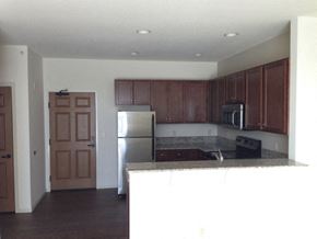 Rochester apartment for rent - Kitchen opens up to living room area