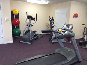 Big Rapids apartment for rent - the gym has plenty of equipment to work
