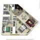 Floor plan for 2 beds, 2 baths, 1140 sqft