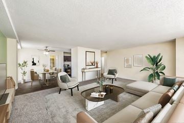 Baltimore apartment for rent - a living room with a couch and a table