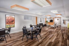 Silver Spring apartment for rent - a dining room with a table and chairs