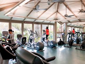 Cupertino apartment for rent - a group of women working out in a gym
