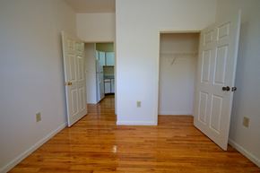 Jersey City apartment for rent - Bedroom with closet and entrance to hallway