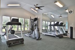 Cincinnati apartment for rent - a gym with treadmills and other exercise equipment