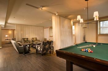 Clubhouse with billiards table