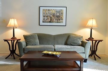 Glen Burnie apartment for rent - a living room with a couch and a coffee table