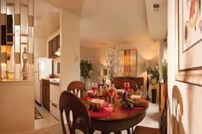 Essex apartment for rent - A dining room with a table set for a meal.