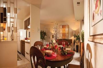 Essex apartment for rent - A dining room with a table set for a meal.