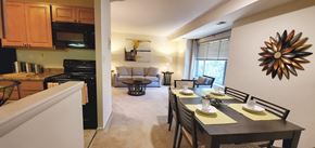 Catonsville apartment for rent - dining and living room at Cedar Run Apartments, Catonsville, Maryland