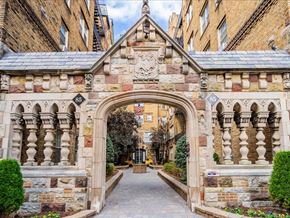 Jersey City apartment for rent - an archway between two buildings in a courtyard