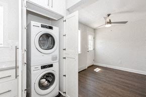 Scotch Plains apartment for rent - a white laundry room with a washer and a dryer