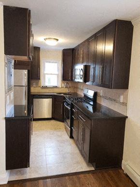West Caldwell apartment for rent - a kitchen with a stove and a refrigerator