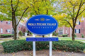 Red Bank apartment for rent - a sign village apartments in front of trees