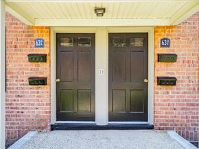 South River apartment for rent - two doors on the side of a brick building