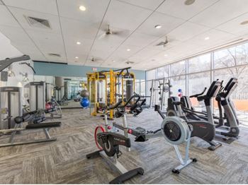 Expansive fitness center