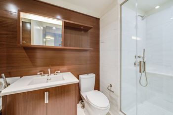 Glass enclosed shower