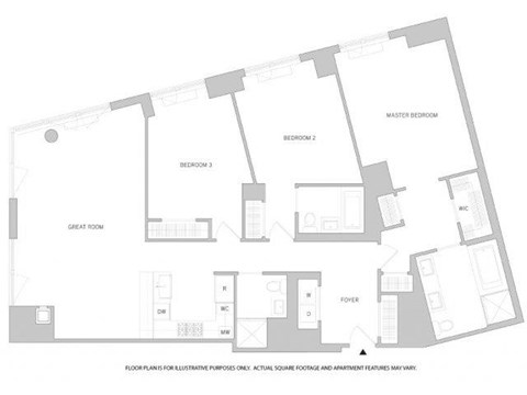 Floor plan for 3 beds, 3 baths, 1726 sqft