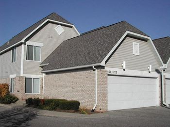 Attached garage with remote door opener