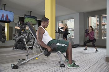 Fitness studio at the heights apartments near eastwood towne center