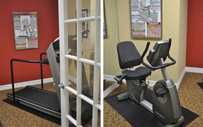 Melbourne apartment for rent - a treadmill and an exercise bike in a gym