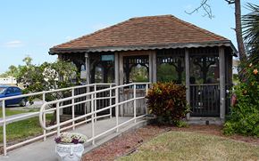 Melbourne apartment for rent - a gazebo in a park with a white fence
