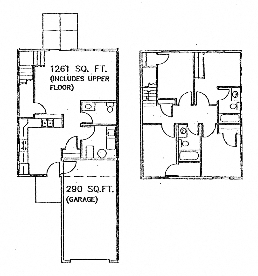 Floor plan for 4 beds, 2.5 baths, 1440 sqft