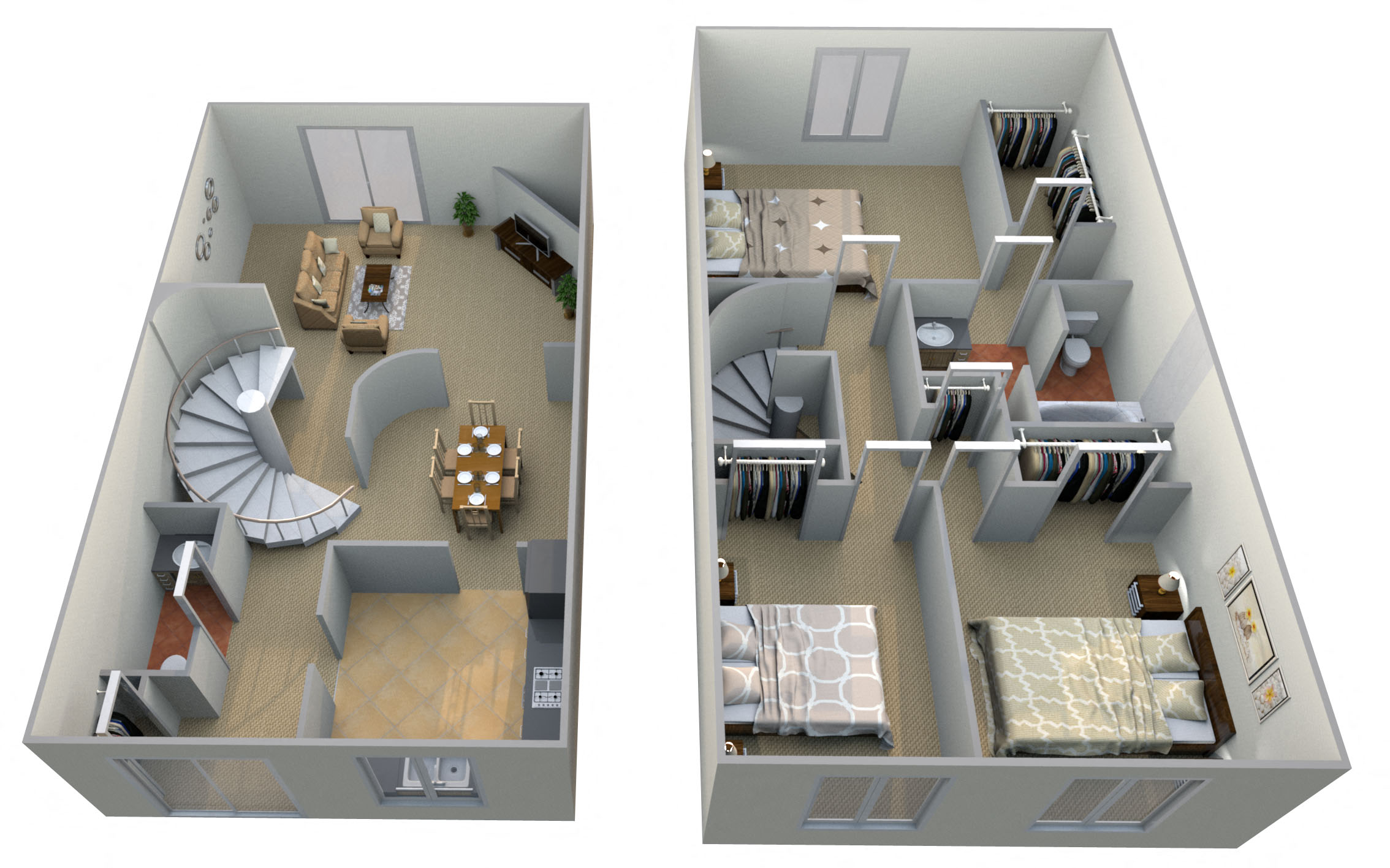 Floor plan for 3 beds, 1.5 baths, 1425 sqft