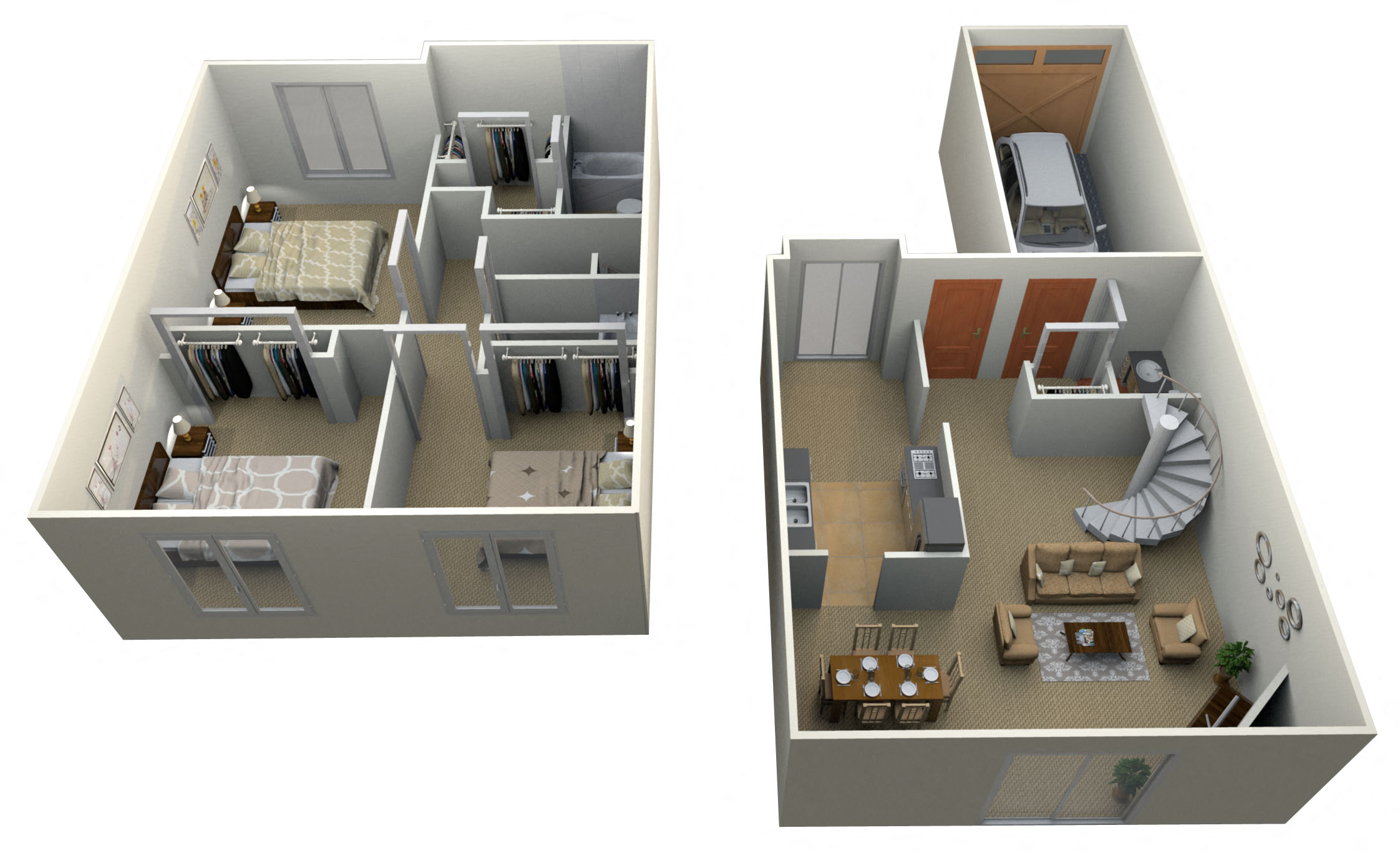 Floor plan for 3 beds, 2.5 baths, 1475 sqft