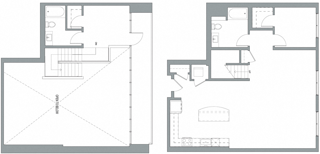 Floor plan for 2 beds, 2 baths, 1415 sqft