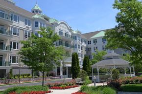 Haverstraw apartment for rent - a gazebo in front of an apartment building