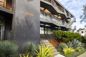 San Francisco apartment for rent - the front of a building with the number 60 on it