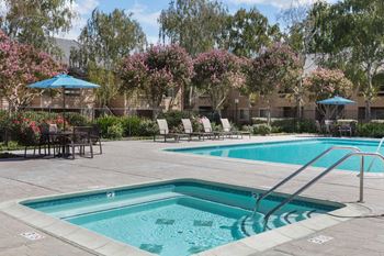 Hot tub and swimming pool