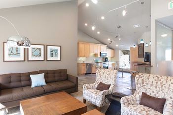 Resident lounge plus kitchen