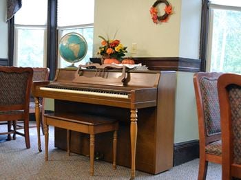 Community piano and information boards