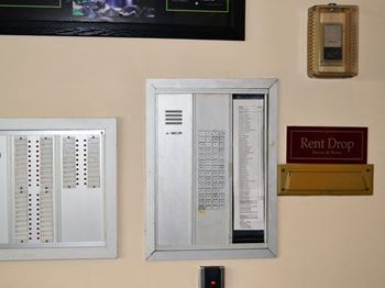Convenient rent drop and entry intercom system