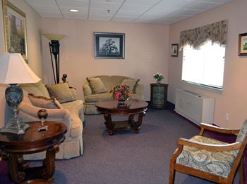 Entry seating area and mail room