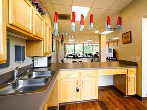 University Park apartment for rent - a kitchen with a sink and a counter top