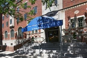 New Haven apartment for rent - the front of the west village administration building