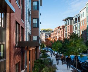 Allston apartment for rent - a city street with people walking down it