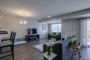 Manchester apartment for rent - a living room with a couch and a tv