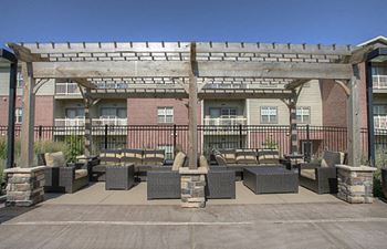 Outdoor patio with grills