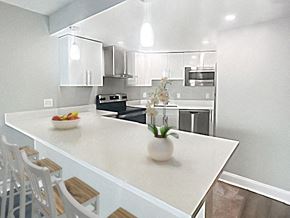 West Haven apartment for rent - a white kitchen with a white counter top