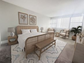 West Haven apartment for rent - a bedroom with a bed and a bench