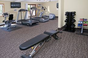 St. Paul apartment for rent - Fitness room with weights, elipticals, and treadmils
