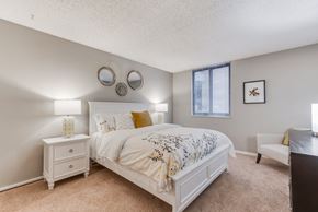 Edina apartment for rent - White regal bedroom