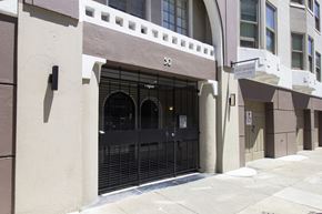 San Francisco apartment for rent - A building with a black gate and the number 30 on it.