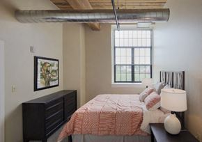 Worcester apartment for rent - a bedroom with a bed and a window