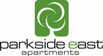 Des Moines apartment for rent - A logo for parkside east apartments is displayed.