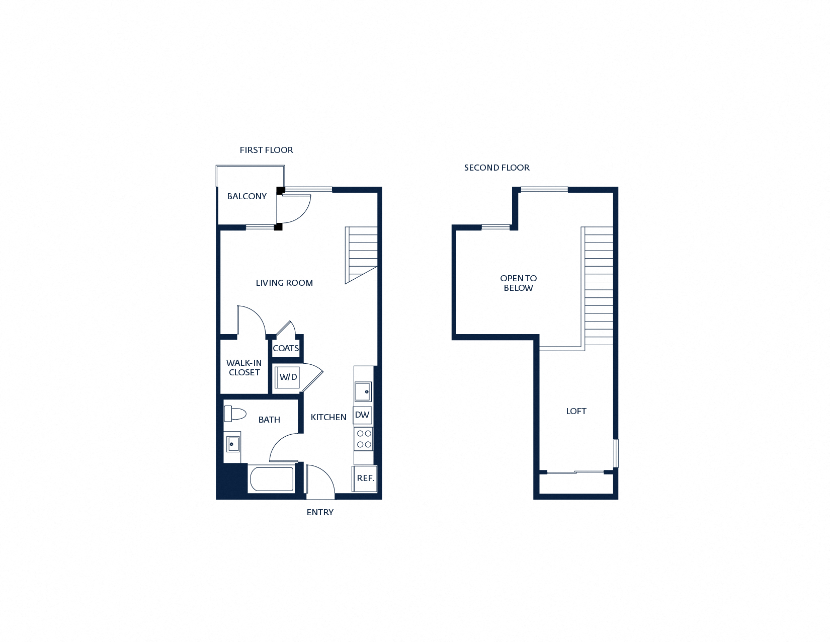 Floor plan for studio, 1 bath, 710 sqft